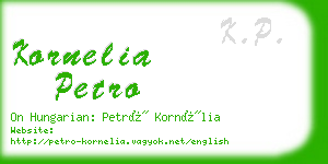kornelia petro business card